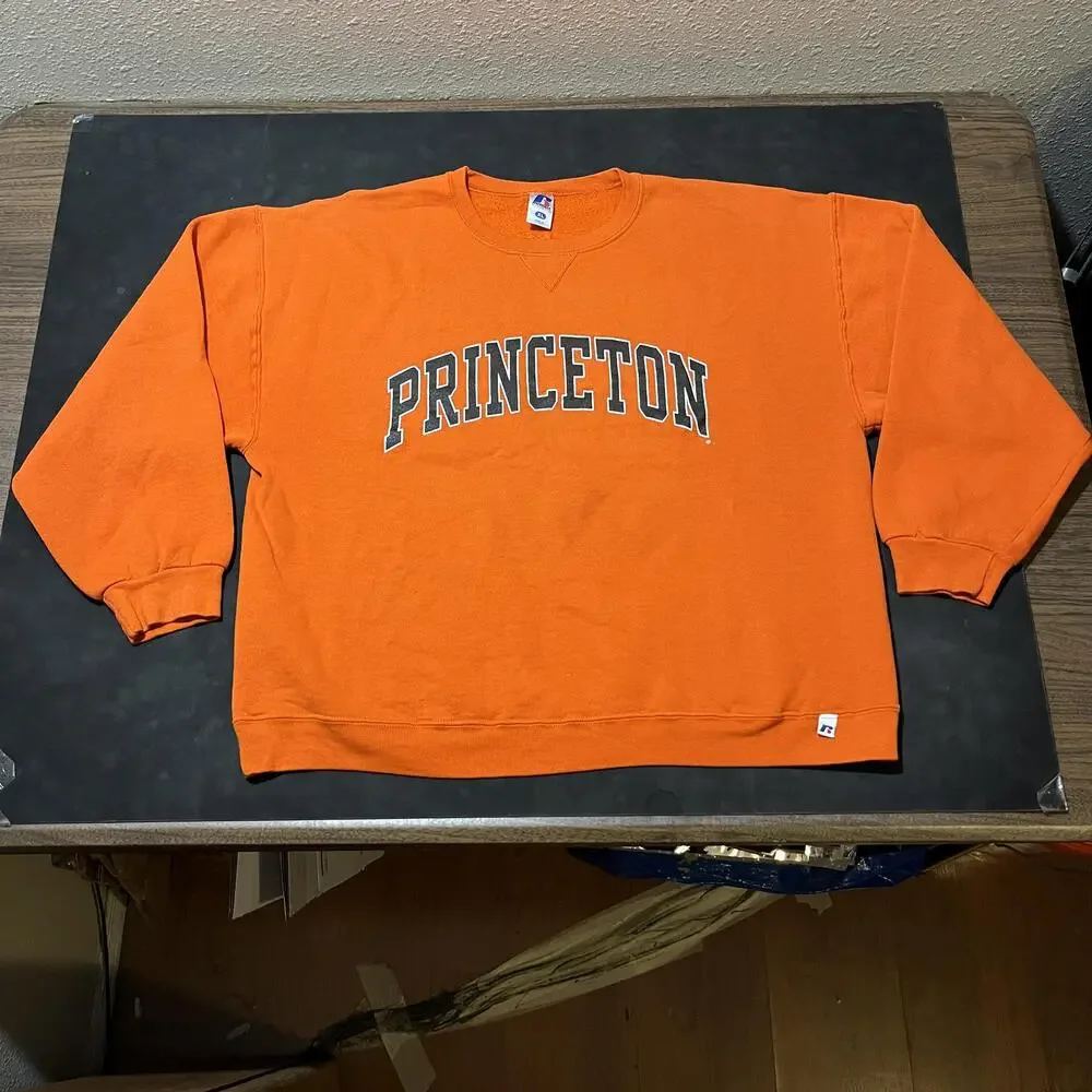 Vintage Russell Athletic Princeton Tigers Sweater 80s XL NCAA College Crewneck